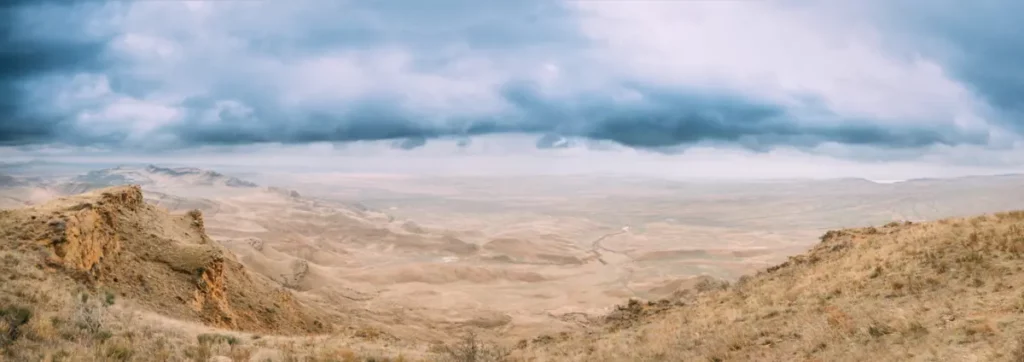 Panoramic View in the desert.