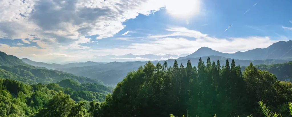 Panoramic View in the Mountains.